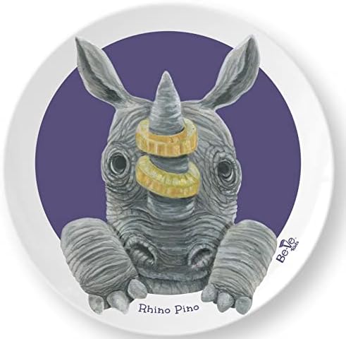 Живот-како 10 Носорог Плоча За Деца. Запознајте Го Носорогот ! Направени во САД, Бпа-Слободен, Пауза Отпорни Издржливи Унисекс