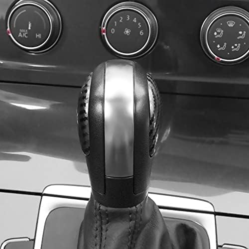 Ldyfc автомобил Styling Gear Shift Gear Gear Gear Gead Cover For Jetta Passat Tiguan Atlas Arteon Beetle CC Golf Mk6 Mk7 B5 B8 додатоци （Нерѓосувачки челик јаглеродни влакна шема）