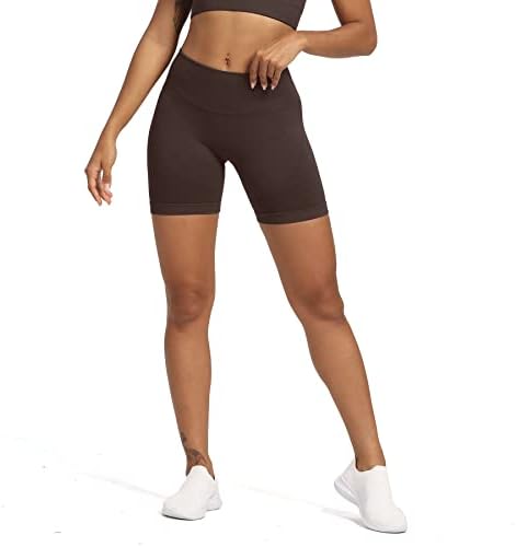 Aoxjox Беспрекорен тренинг велосипедист шорцеви за жени контрола на јаглерод стомакот со високи вежби со атлетска работа за јога салата