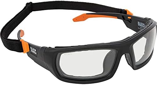 Клајн Алатки 60538 Очиглеи за безбедност на заптивки, професионални заштитни очила за PPE, целосна рамка, отпорна на гребење, анти-магла,