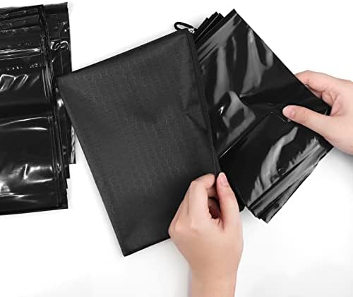 Женски торби за лично отстранување, 100 пакувања 6*8 инчи црна непро opирна поштенска заптивка торби за отстранување на тампон со црна торба за