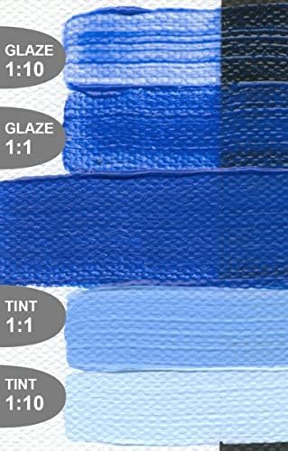 Отворете 2 мл акрилна боја боја боја: церулеан сина хром