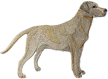 Неверојатни портрети за кучиња [Labrador Retreive] Везење железо на/шива лепенка [4,5 x 4.2] [направено во САД]