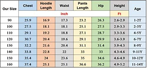 Himoop Момчиња Девојки Бензема руно џебови со качулка со качулка и џогерски панталони одговараат зимски класични потта од 2 парчиња