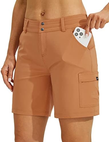 Вилит женски голф пешачење шорцеви бргу суви атлетски шорцеви случајни летни шорцеви со џебови 7 “
