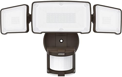 Лепауер LED Безбедносни Светла Сензор За Движење Светло На Отворено, 38w 4200lm Безбедносно Светло За Движење, 5500K, IP65 Водоотпорен,