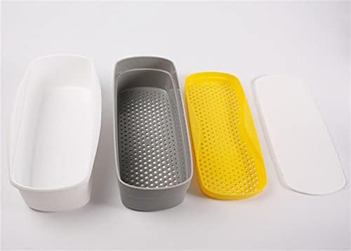 RRMMAN SPAGHETTI JAR со капаци, пластично складирање на тестенини за тестенини, правоаголни контејнери за тестенини за кујнски шкафови од чајната