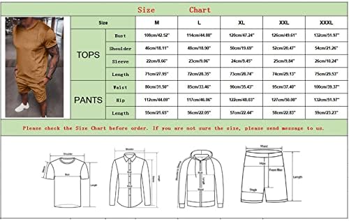 Мажи летна облека со кратка ракав со кратка кошула со кратки кошула панталони 2 парчиња костум со џебови со три парчиња костуми мажи