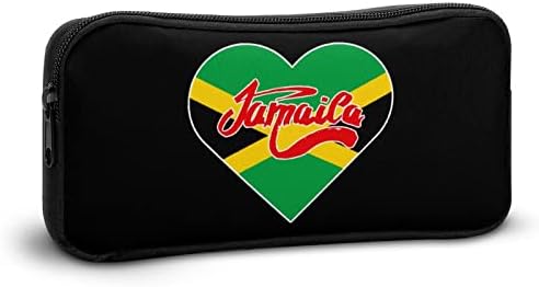 Јамајка знаме срце големо молив кутија кутија за складирање торба за шминка за шминка за торбичка Организатор за патувања