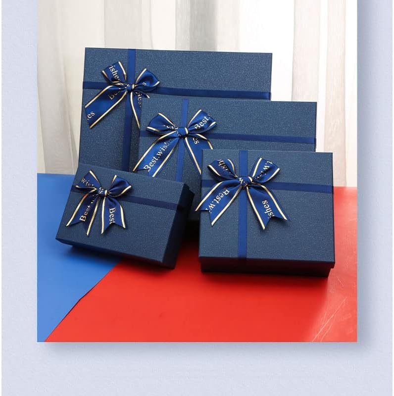 Сини Кутии За Подароци 3 Пакување 2* 1* Хартиена Кутија За Подароци Со Капаци За Свадбен Подарок Предлог За Деверуша Подарок Дипломирање
