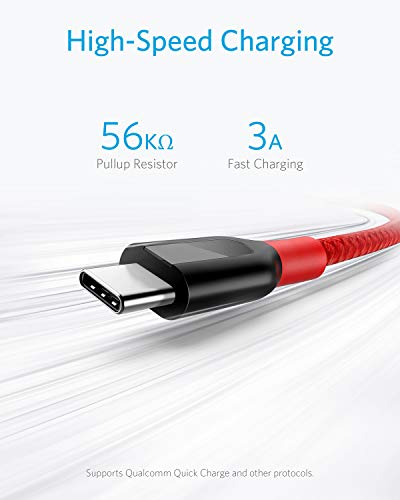 USB C Кабел, Anker Powerline+ USB - C до USB-a [10ft], Двојно Плетен Најлон Кабел За Брзо Полнење, За Samsung Galaxy S10/ S9 / S9+ / S8 / S8+