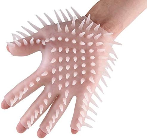 Силиконска машка четка за бања нараквица мека флертувачка масажа сензуална ракавица силиконска шипка масажа мастурбатори Rave Glove Flesh Color