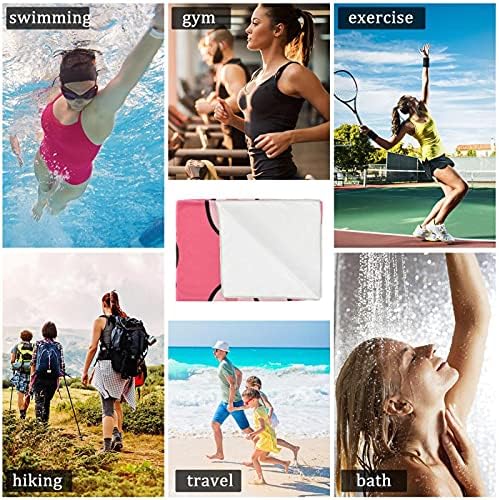 Свињи животински розови крпи за теретани за мажи и жени со плажа со плажа 2-пакет Брзо сушење микрофибер спорт спортски тренинг пот.
