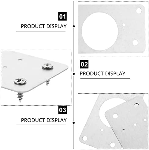 Housoutil 20pcs Шарка Поправка Плоча Нерѓосувачки Челик Шарка Поправка Загради Кабинетот Врата Шарка Поправка Плоча Комплет Поправка Додаток