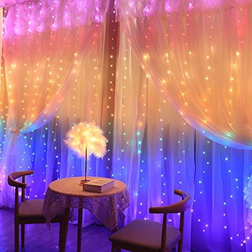 AXLEZX LED завеса за завеси Спална соба далечински управувач лесен бар светло низа Божиќна декорација атмосфера завеса светло