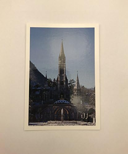Свети Ентони Вуд врамена слика и молитвена картичка на Лурдс