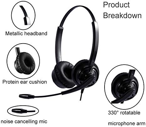 Слушалките за мобилни телефони на iaаид со откажување на бучава од микрофон и MIC Mute, 3,5 mm компјутерски слушалки за iPhone Samsung