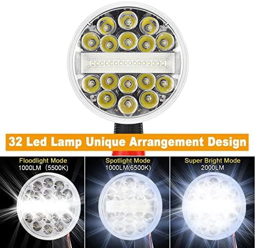 LED работно светло на Taingwei 2000LM за занаетчија V20 батерија, 20W фенерче за кампување, поправка на автомобили, итно и осветлување
