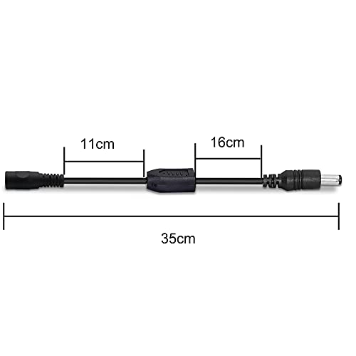 PNGKNYOCN 35CM DC CABLE SPLITTER CABLE 5,5mM x 2,1mm DC приклучок за приклучок 1 женски до 4 машки кабел за сплитер, жица за адаптер