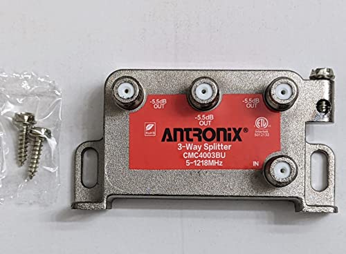 Antronix CMC4003BU 3-насочен балансиран вертикален сплитер, високи перформанси од 1,218 GHz за Coax Cable TV & Optimized MOCA 2.0 перформанси