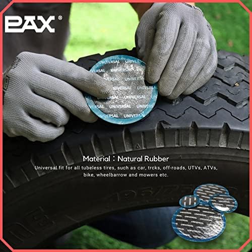Пакс 25 парчиња 60мм тркалезни универзални комплети за поправка на гуми и цевки, за радијални и пристрасни гуми за гуми, трактор, земјоделски