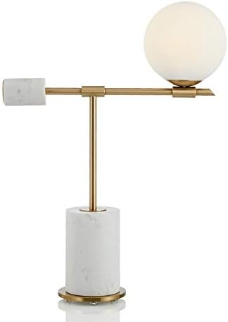 Zhyh Минималистичка мермерна маса за ламба креативен модел спална соба кревет ламба стакло топка сферична декоративна маса за ламба за маса