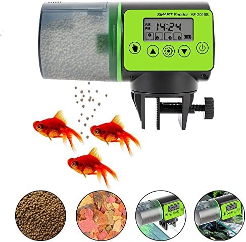 Автоматски фидер за риби за риба, дигитален резервоар за риба Аквариум Електричен пластичен тајмер за напојување храна за храна