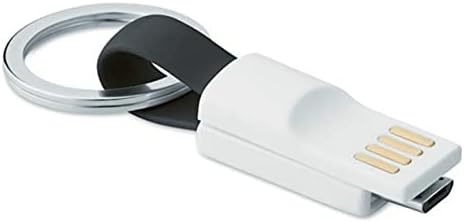 Boxwave Кабел Компатибилен Со Oppo A16k - Микро USB Приврзок За Клучеви Полнач, Клучен Прстен Микро USB Кабел За Oppo A16k-Jet Black