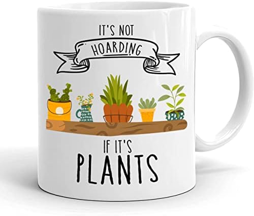 Не се чува ако е кригла за градинарство на растенија - градинарски керамички керамички чаши за кафе - растителна кригла - подарок за засадувач 11oz
