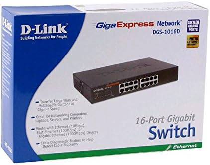 D -Link DGS -1016D Systems - D -Link DGS 1016D - Switch - 16 порти - EN, Fast EN, Gigabit EN