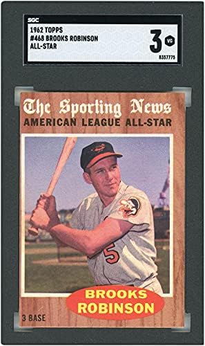 Брукс Робинсон Ол -стар Американска лига Спортска вест 1962 Топс 468 SGC 3 картичка - Топс - Плабни бејзбол картички