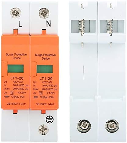 Уред со низок напон на аристер за заштита на пренапони-отстранлив склоп, 2p 10KA-20KA 420VAC