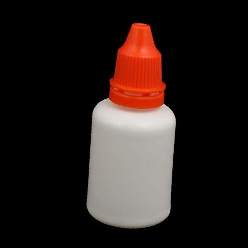 X-Ree 20ml PE пластичен искривувачки капнувач Спуштање шише портокалово капаче 2 парчиња (20 ml PE пластична видувачка шише со шише со