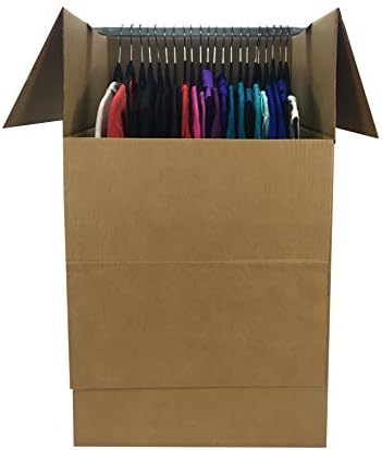 Основи за бази на амазон Облека за гардероба кутии со бар - 20 x 20 x 34 , 6 -пакет