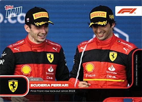 2022 Формула 1 Ф1 Топс Сега 18 Скудерија Ферари Расинг картичка - Чарлс Леклерк и Карлос Саинц rуниор.