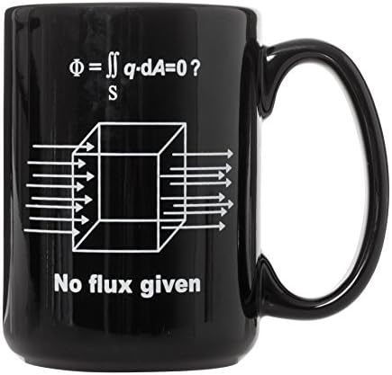 Без флукс даден смешен научен физика црна кригла - 15oz Делукс двострана чај од чај од кафе