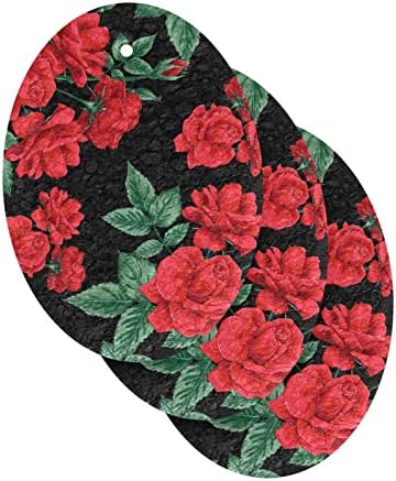 Цвеќиња со црвена роза од Алаза w/ остава природни сунѓери кујнски целулоза сунѓер за садови за миење бања и чистење на домаќинствата,