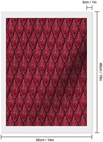 Црвен змеј скали дијамантски комплети за сликање целосна вежба 5Д слики за занает за домашен wallиден декор за возрасни DIY подарок 12 x16