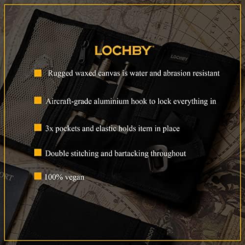 Лохби алатка ролна, 8x16 инчи -Организатор за секојдневно носење за пенкала, алатки и повеќе -тактички минималистички додаток за мажи