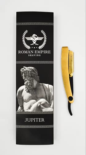 Римска империја бричење на Јупитер Нов директен брич за професионален бербер со 20 семплер на лопати