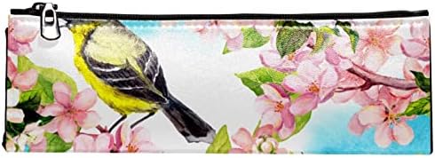 Тбуобт Подароци За Мажи Женски Чанти За Шминка Торбичка За Тоалет Мали Козметички Кеси, Птица Со Пролетни Цветови