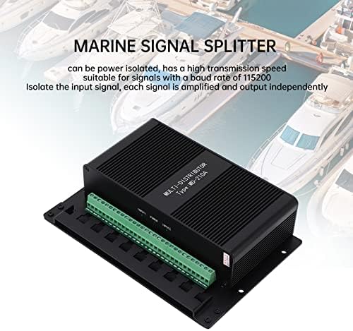 За сплитер на морски сигнал NMEA, за сплитер на сплитер на сигнал за морски брод со двојна канал за влез 10 канали IEC61162‑1