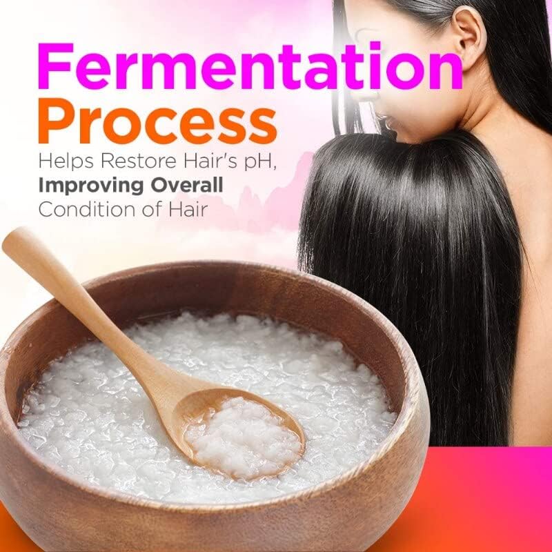 Шампон со вода од ориз за раст на косата, анти -опаѓање на косата, поправка на климатизација навлажнувачки третман за оштетена нега на коса жени жени