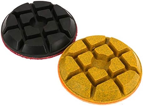 Венфо 3 парчиња 4 ”дебели влошки за полирање на дијаманти поставени влажни/сув сет на подлога за поддржувач за гранит бетон мермер полирање