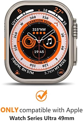 Луксузен Дизајнер Солиден Случај Со Бенд Компатибилен За Apple Watch Ultra Band 49mm, Метален Заштитен Капак Браник Случај Со Силиконски Ремен За Iwatch Ултра 49mm, Целосна Заштитн?