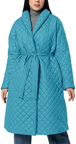 Пакувачка пуфтер јакна женски зимски палта лапел ултра светло јакна за ветровито топло палто со џебови со џебови