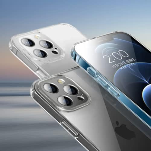 AQSSA Clear Case компатибилен за iPhone 14 Pro Max со заштитник на леќи на фотоапаратот, 6,7 инчи транспарентен не-жолто-отпорен на шок-отпорен