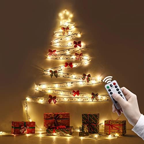 40 LED божиќна лента за декорација на ламба батерија верзија лента лента далечинска контрола верзија лента далечински управувач со двострана печатење лента за украс
