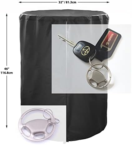Копчиња за складирање на гуми со соли до 30 инчи за складирање на тркала - држи четири резервни гуми - водоотпорен полиестер за заштита од прашина од УВ - бонус од мета