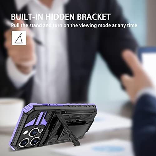 Телефонски случај компатибилен со Vivo Y17/Y12/Y15/Y11/Y5 Case со 360 ° Rotation Belt Clip Holder, Holder, Заштита на воени одделенија